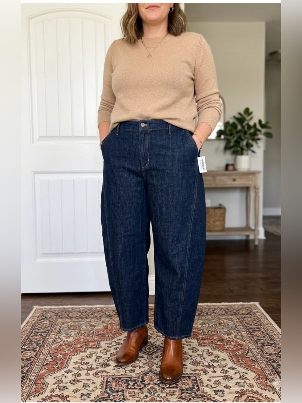 Old Navy Barrel Leg High Rise Jeans